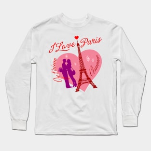 I Love Paris Long Sleeve T-Shirt